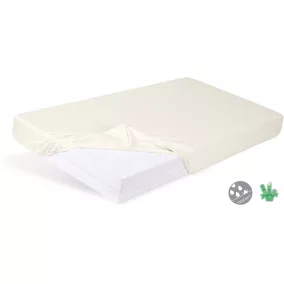   BABYMATEX Gumis vízálló lepedő Bamboo világos bézs 60x120cm