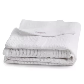 BABYMATEX Kötött pamut takaró 75x100cm Sisi fehér