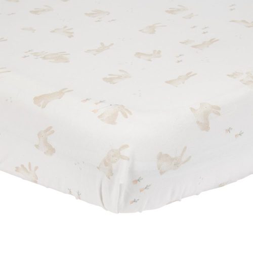 Little Dutch gumis lepedő 70x140 cm -Baby Bunny