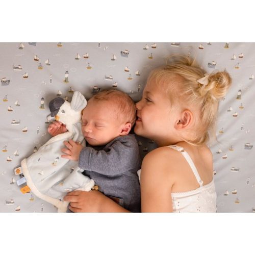 Little Dutch gumis lepedő 70x140 cm - tengerész kék