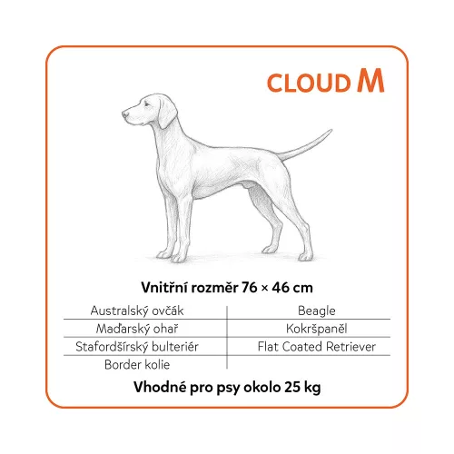 EXPLORER DOG Ortopédiai fekhely Cloud M 100x70 Vanília Bézs