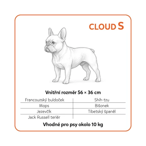 EXPLORER DOG Ortopédiai fekhely Cloud S 80x60 Mocha Brown