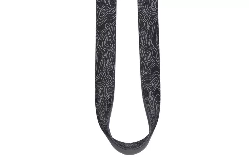 EXPLORER DOG Póráz Fekete topográfia S - 120x1,5 cm