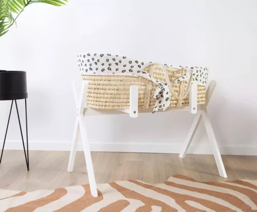 Childhome Tipi Mózeskosár Állvány + Babatornázó - Fa - Fehér