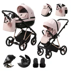   ADAMEX Kočík kombinovaný Quantum Special Edition Pink/Rosegold