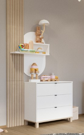 Todi Misty Fehér - falipolc