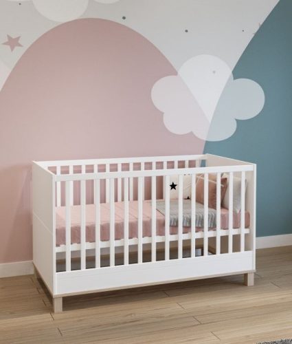 Todi Misty White babaszoba szett,140-es babaágy, pelenkázó komód,  nagyszekrény