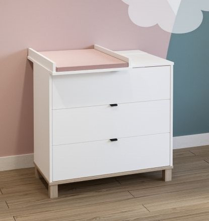 Todi Misty White babaszoba szett,140-es babaágy, pelenkázó komód,  nagyszekrény