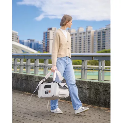 FIKAGO Utazó hordozó kutyáknak és macskáknak Truffle Grey