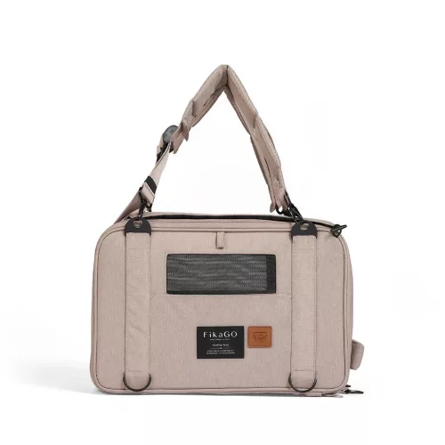 FIKAGO Utazó hordozó kutyáknak és macskáknak Truffle Plus Sandy Beige