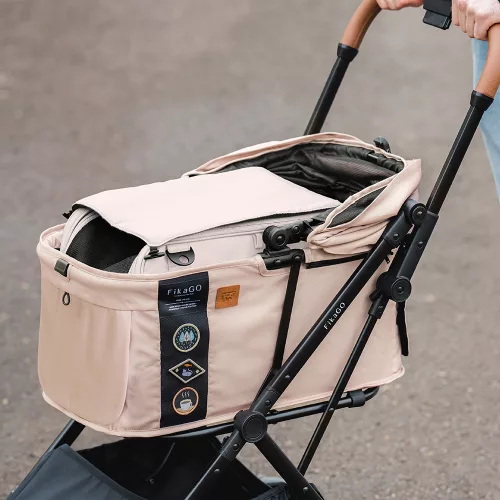 FIKAGO Utazó hordozó kutyáknak és macskáknak Truffle Plus Sandy Beige