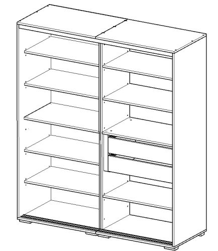 Todi Classic- 160 cm-es tolóajtós gardróbszekrény