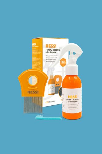 HESS! Fejtetű és serke elleni spray acél fésűvel és kefével