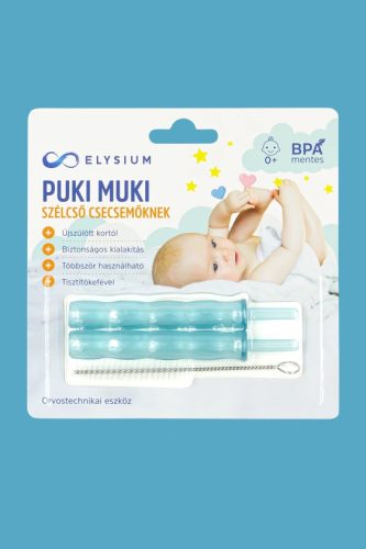 Elysium Puki Muki - szélcső csecsemőknek (2 db szélcsővel és 1 db tisztítókefével)