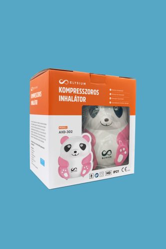 Elysium kompresszoros pink panda formájú inhalátor - AXD-302