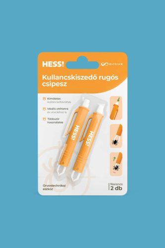 Kullancskiszedő rugós csipesz - narancssárga - 2 db/készlet, Elysium HESS!