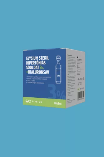 Elysium steril hipertóniás sóoldat - 3% + hialuronsav - 20 x 5 ml