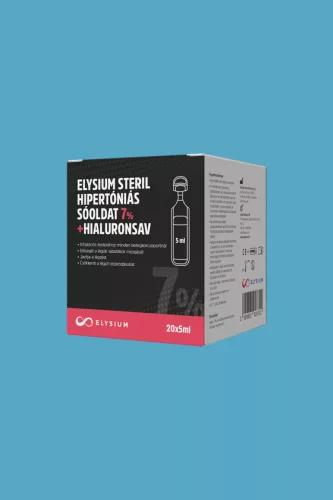 Elysium steril hipertóniás sóoldat - 7% + hialuronsav - 20 x 5 ml