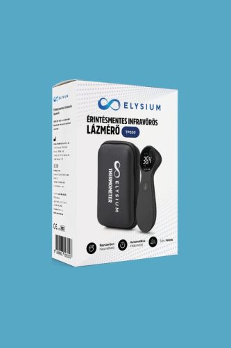 Elysium TP650 érintésmentes infravörös digitális lázmérő hordtáskával - Fekete