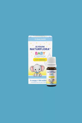 Elysium Naturflora Baby cseppek étrend-kiegészítő szuszpenzió 100 millió CFU Lactobacillus reuteri (UBLRu-87) spórával és D-vitaminnal - 5 ml