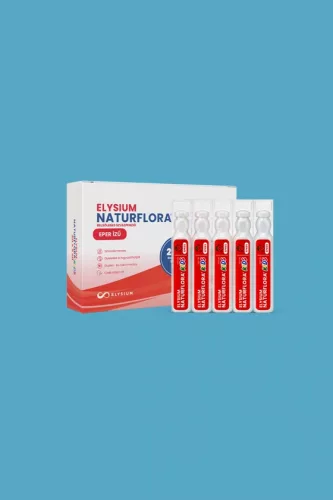 Elysium Naturflora Kids eper ízű belsőleges szuszpenzió édesítőszerrel és 2 milliárd Bacillus Clausii (UBBC-07) spórával - 20 x 5 ml