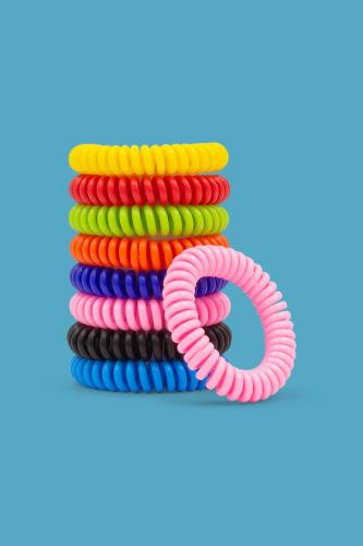 Kullancs- és szúnyogriasztó szilikon karkötő és hajgumi  Elysium