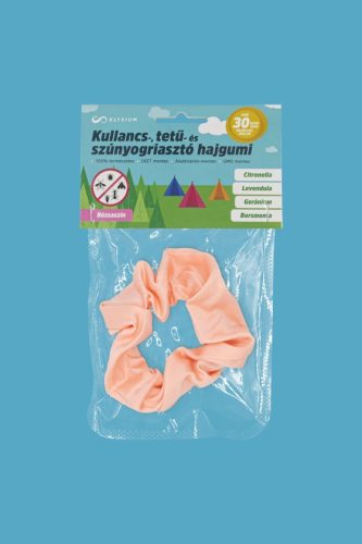 Kullancs-, tetű- és szúnyogriasztó szatén hajgumi  Elysium - Rózsaszín