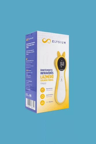Elysium TP600 érintésmentes infravörös digitális lázmérő szilikon tokkal - Narancs