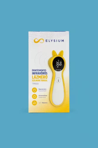 Elysium TP600 érintésmentes infravörös digitális lázmérő szilikon tokkal - Narancs