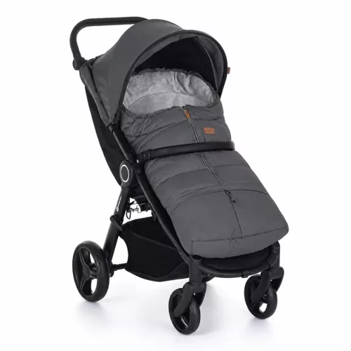 PETITE&MARS Téli szett Jibot 3in1 bundazsák + kézmelegítő kesztyű babakocsira Jasie Charcoal Grey