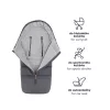 PETITE&MARS Téli szett Jibot 3in1 bundazsák + kézmelegítő kesztyű babakocsira Jasie Charcoal Grey