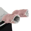 PETITE&MARS Téli szett Jibot 3in1 bundazsák + kézmelegítő kesztyű babakocsira Jasie Dusty Pink