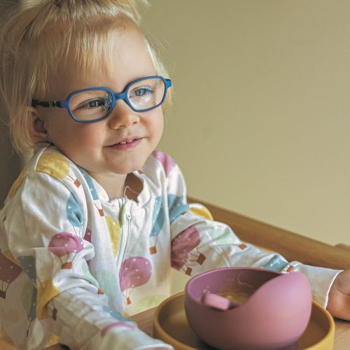 PETITE&MARS Szilikon 2 részes étkészlet TAKE&MATCH  tál + evőeszközök Dusty Rose 6hó+