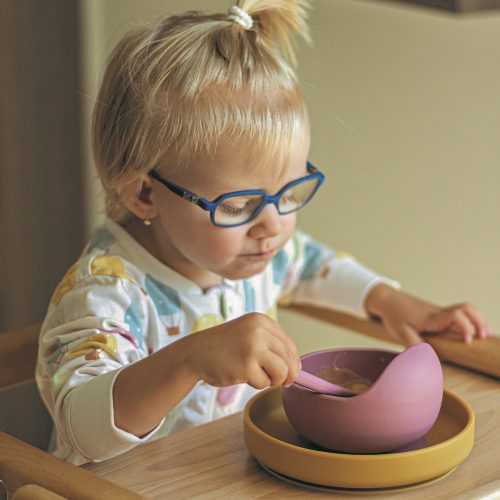 PETITE&MARS Szilikon 2 részes étkészlet TAKE&MATCH  tányér + tál Dusty Pink 6hó+