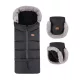 PETITE&MARS Téli szett Arctic 4in1 bundazsák + kézmelegítő kesztyű babakocsira Furry Forever Black
