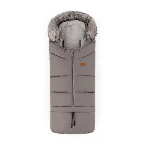 PETITE&MARS Téli szett Arctic 4in1 bundazsák + kézmelegítő kesztyű babakocsira Furry Mocha Mousse
