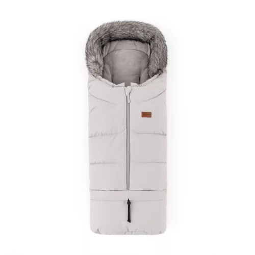 PETITE&MARS Téli szett Arctic 4in1 bundazsák +kézmelegítő kesztyű babakocsira Furry Champagne Shower