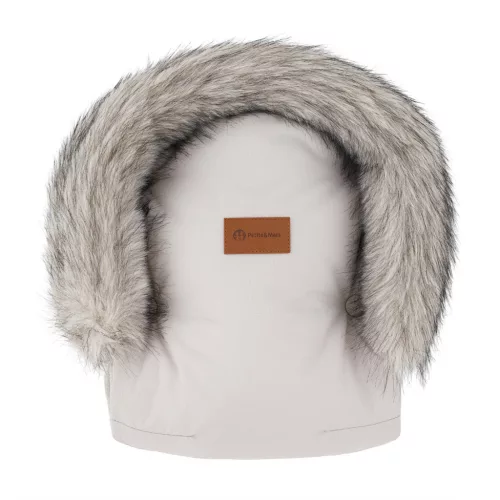 PETITE&MARS Téli szett Arctic 4in1 bundazsák +kézmelegítő kesztyű babakocsira Furry Champagne Shower