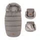 PETITE&MARS Téli szett Comfy 4in1 bundazsák + kézmelegítő kesztyű babakocsira Furry Mocha Mousse