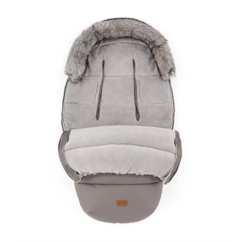 PETITE&MARS Téli szett Comfy 4in1 bundazsák + kézmelegítő kesztyű babakocsira Furry Mocha Mousse
