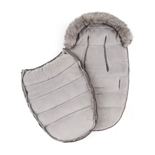 PETITE&MARS Téli szett Comfy 4in1 bundazsák + kézmelegítő kesztyű babakocsira Furry Mocha Mousse