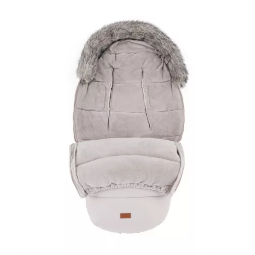 PETITE&MARS Téli szett Comfy 4in1 bundazsák + kézmelegítő kesztyű babakocsira Furry Champagne Shower