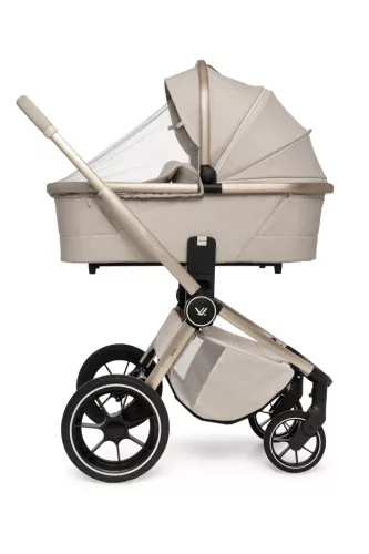 MUUVO KÉSZLET Babakocsi Quick Boho Beige szett 2v1 + CYBEX Aton B2 i-Size + alap