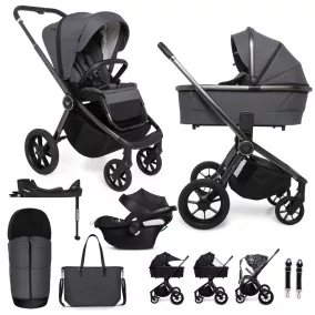   MUUVO KÉSZLET Babakocsi Quick SE 2 Diamond graphite szett 2in1 + CYBEX Aton B2 i-Size + alap