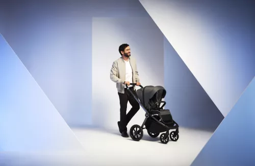 MUUVO KÉSZLET Babakocsi Quick SE 2 Diamond graphite szett 2in1 + CYBEX Aton B2 i-Size + alap
