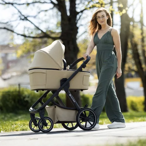 PETITE&MARS KÉSZLET Babakocsi 4v1 ICON Mocha Beige XXL AIR + CYBEX Aton B2 i-Size