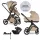 EASYWALKER Kombinált babakocsi Zoey Almond Taupe + CBX By CYBEX Aton B2 i-Size + bázis