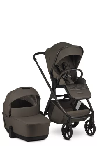 EASYWALKER Kombinált babakocsi Zoey Chestnut Brown + CBX By CYBEX Aton B2 i-Size + bázis