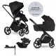 EASYWALKER Kombinált babakocsi Zoey Pure Black + CBX By CYBEX Aton B2 i-Size + bázis