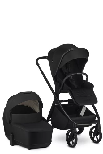 EASYWALKER Kombinált babakocsi Zoey Pure Black + CBX By CYBEX Aton B2 i-Size + bázis